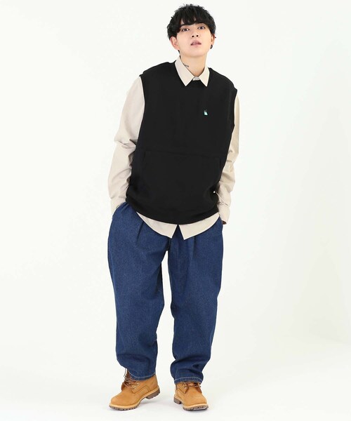 BOYSHE（ボーイシー）の「デニムバギーバンディングパンツ  ダークブルー（デニムパンツ・レディース・その他）」の5枚目の写真