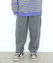 BOYSHE | デニムバギーバンディングパンツ  チャコール(デニムパンツ)