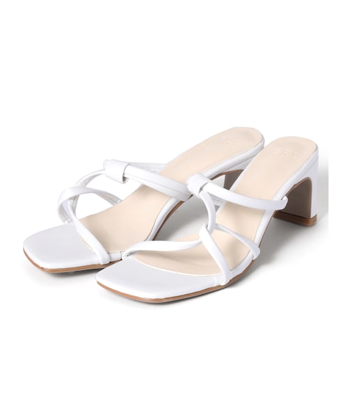 GRL（グレイル）の「ナローストラップサンダル（サンダル・レディース・ブラック/ベージュ/オフホワイト/グレージュ/オリーブ/モカ/ブラウン・24.5）」の2枚目の写真