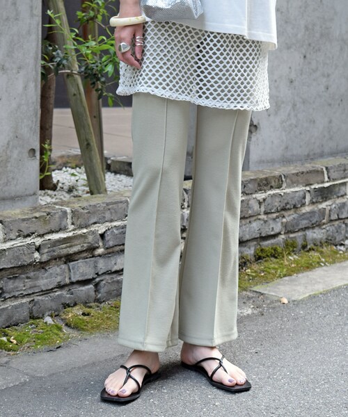 no brand(ノーブランド)の「イージーリブフレアPT(その他パンツ・レディース・その他)」の3枚目の写真