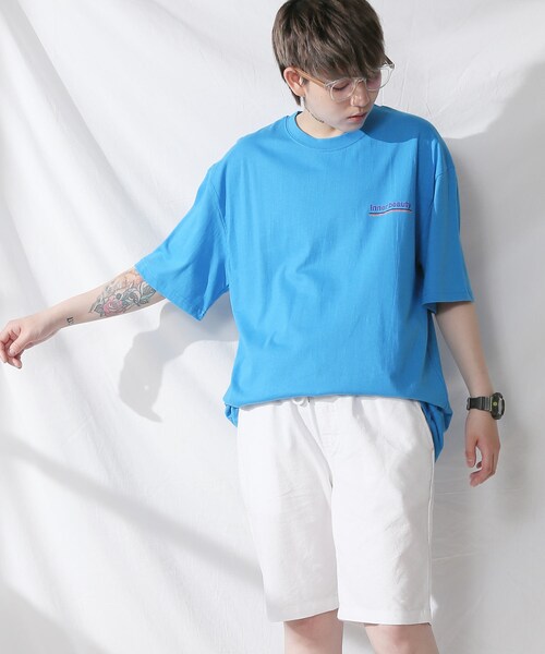 BOYSHE（ボーイシー）の「ADDICTION ビッグシルエットTシャツ  ブルー（Tシャツ/カットソー・レディース・その他）」の2枚目の写真