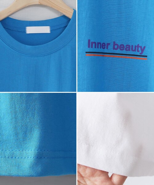 BOYSHE（ボーイシー）の「ADDICTION ビッグシルエットTシャツ  ブルー（Tシャツ/カットソー・レディース・その他）」の7枚目の写真