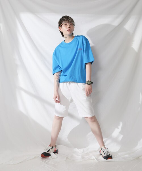 BOYSHE（ボーイシー）の「ADDICTION ビッグシルエットTシャツ  ブルー（Tシャツ/カットソー・レディース・その他）」の5枚目の写真