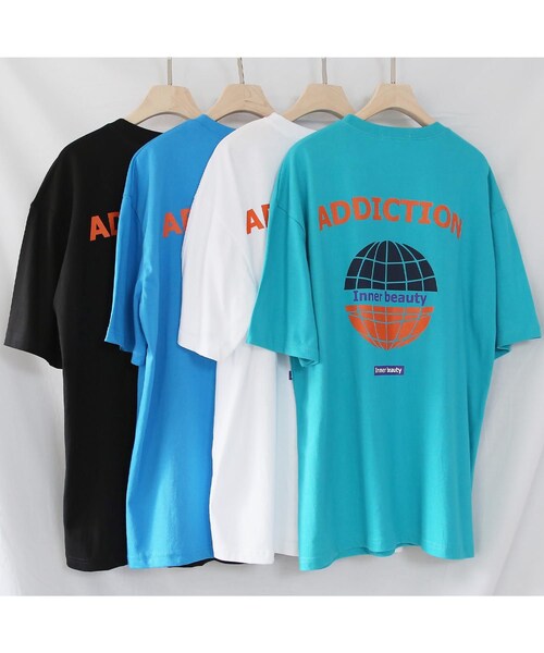 BOYSHE（ボーイシー）の「ADDICTION ビッグシルエットTシャツ  ブルー（Tシャツ/カットソー・レディース・その他）」の9枚目の写真