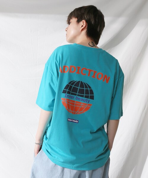 BOYSHE（ボーイシー）の「ADDICTION ビッグシルエットTシャツ  ミント（Tシャツ/カットソー・レディース・その他）」の2枚目の写真