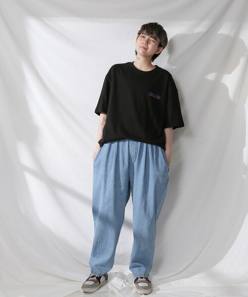 BOYSHE（ボーイシー）の「ADDICTION ビッグシルエットTシャツ  ブラック（Tシャツ/カットソー・レディース・その他）」の6枚目の写真