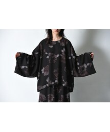 BISHOOL | BISHOOL Dyed Twill Flower KIMONO-Sleeve Cut Sew(Tシャツ/カットソー)