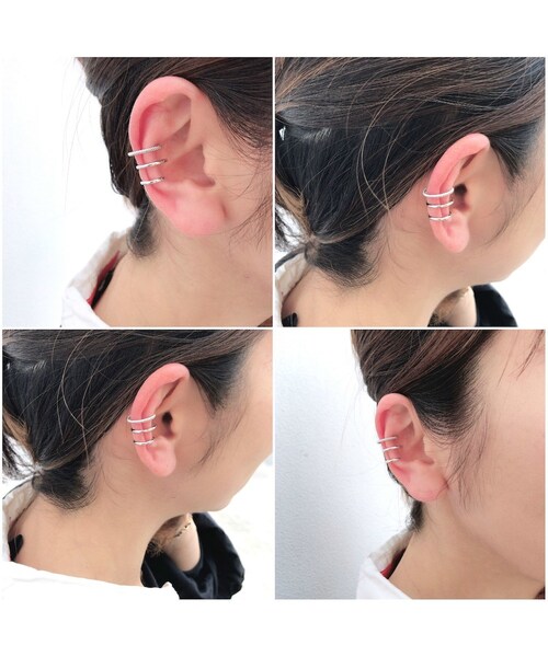 Dieu -by les desseins de DIEU-（デュー）の「デュー 43 3連 イヤーカフ（イヤリング（片耳用）・レディース・シルバー・free）」の4枚目の写真