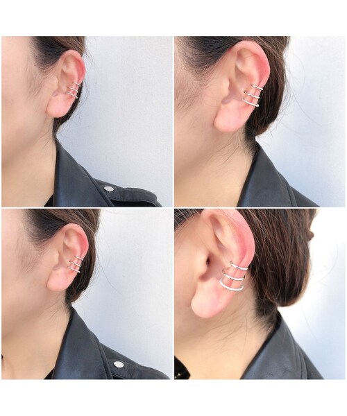 Dieu -by les desseins de DIEU-（デュー）の「デュー 43 3連 イヤーカフ（イヤリング（片耳用）・レディース・シルバー・free）」の5枚目の写真