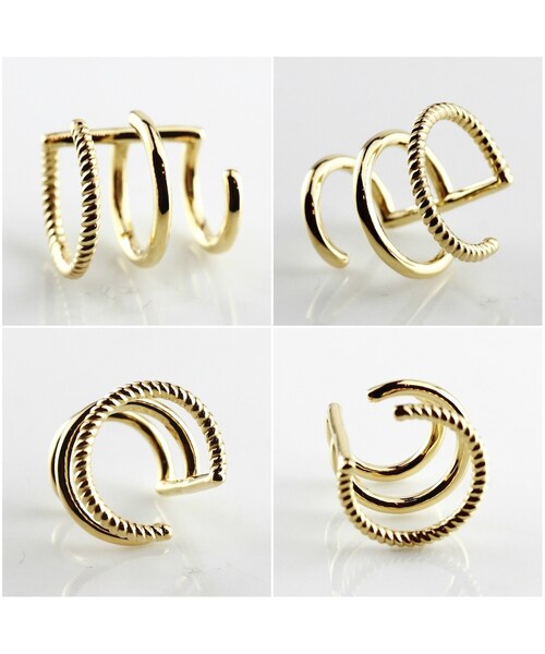 Dieu -by les desseins de DIEU-（デュー）の「デュー 43 3連 イヤーカフ（イヤリング（片耳用）・レディース・シルバー・free）」の7枚目の写真