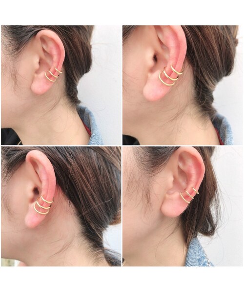 Dieu -by les desseins de DIEU-（デュー）の「デュー 43 3連 イヤーカフ（イヤリング（片耳用）・レディース・シルバー・free）」の8枚目の写真