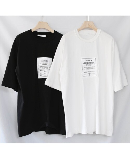 BOYSHE（ボーイシー）の「Replica ラベルTシャツ　ブラック（Tシャツ/カットソー・レディース・その他）」の11枚目の写真