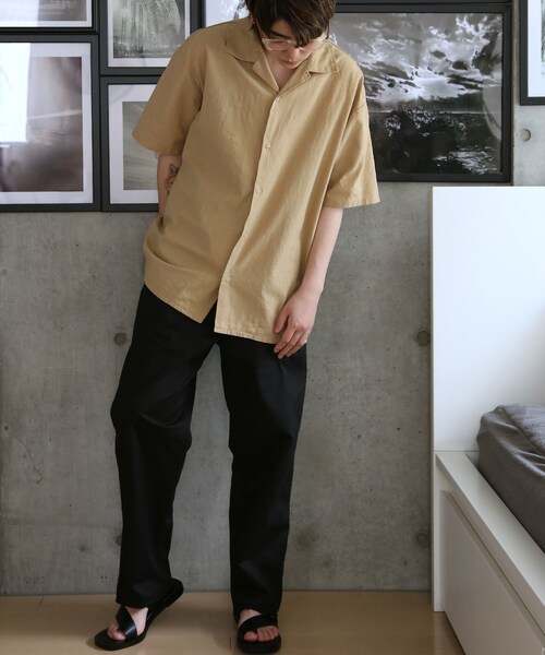 BOYSHE(ボーイシー)の「クララ コットンxストレッチ フリンジパンツ(ウォッシング加工)ブラック(その他パンツ・レディース・その他)」の2枚目の写真