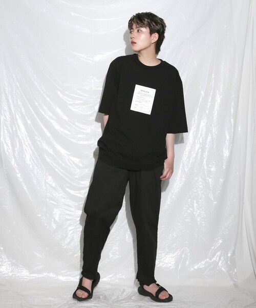 BOYSHE(ボーイシー)の「クララ コットンxストレッチ フリンジパンツ(ウォッシング加工)ブラック(その他パンツ・レディース・その他)」の5枚目の写真