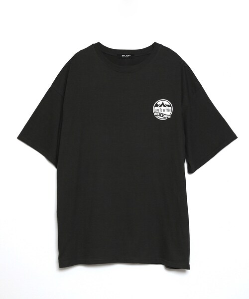 BOYSHE（ボーイシー）の「キャンピングプリント ビックシルエット半袖Tシャツ　チャコール（Tシャツ/カットソー・レディース・その他）」の5枚目の写真