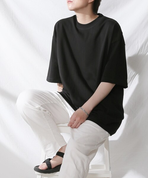 BOYSHE（ボーイシー）の「シルケットコットン ビックシルエット 半袖Tシャツ【5color】（Tシャツ/カットソー・レディース・その他）」の8枚目の写真