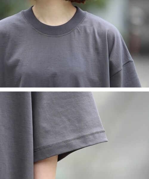 BOYSHE（ボーイシー）の「シルケットコットン ビックシルエット 半袖Tシャツ【5color】（Tシャツ/カットソー・レディース・その他）」の10枚目の写真