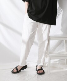 BOYSHE | クララ コットンxストレッチ フリンジパンツ（ウォッシング加工）ホワイト(その他パンツ)