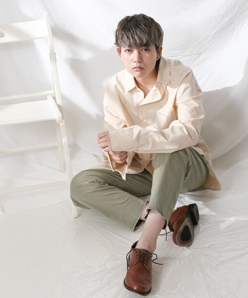 BOYSHE（ボーイシー）の「クララ コットンxストレッチ フリンジパンツ（ウォッシング加工）カーキ（その他パンツ・レディース・その他）」の3枚目の写真