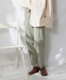 BOYSHE | クララ コットンxストレッチ フリンジパンツ（ウォッシング加工）カーキ(その他パンツ)