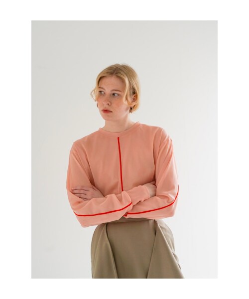 CLANE  COLOR LINE SHEER LONG SLEEVE TOPS