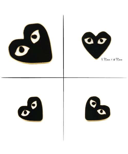 no brand(ノーブランド)の「ピンバッチ バッチ ハートモチーフ cuteなお目目 メンズ レディース ユニセックス アクセサリー:PB200502(ブローチ/コサージュ・メンズ・その他)」の4枚目の写真