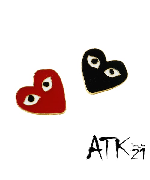 no brand(ノーブランド)の「ピンバッチ バッチ ハートモチーフ cuteなお目目 メンズ レディース ユニセックス アクセサリー:PB200502(ブローチ/コサージュ・メンズ・その他)」の10枚目の写真