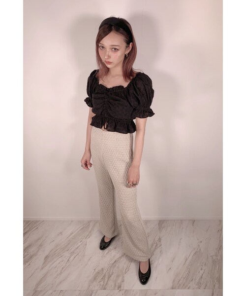 FICTION TOKYO（フィクショントーキョー）の「Front Strings Tops