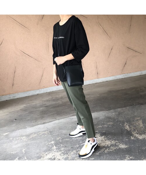 copine（コピン）の「ほどよいゆるっと感！刺繍ロゴ７分袖Tシャツ(2color)【クリックポスト対象商品】（Tシャツ/カットソー・レディース・その他）」の3枚目の写真