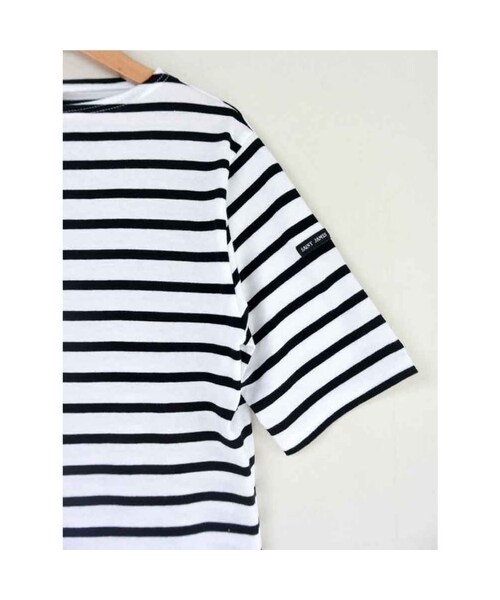 SAINT JAMES（セントジェームス）の「SAINT JAMES(セントジェームス) PIRIAC 半袖Tシャツ NEIGE/NOIR（Tシャツ/カットソー・レディース・その他）」の5枚目の写真
