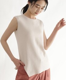 OZOC | [洗える]アシンメトリーヘムノースリーブプルオーバー(トップス)
