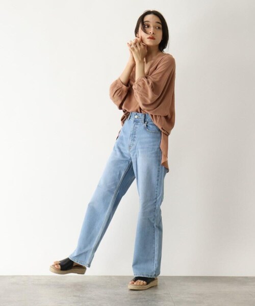 OZOC(オゾック)の「バックシャン麻混ブラウス(トップス・レディース・ライトベージュ(051)/カーキ(027)/タバコブラウン(054)・38(M))」の21枚目の写真