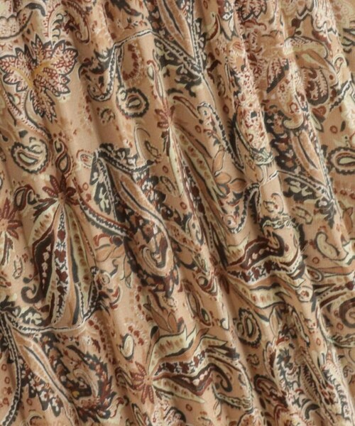 OZOC（オゾック）の「[洗える]総柄プリーツスカート（スカート・レディース・カーキ(127)/ベージュ(152)・38(M)）」の9枚目の写真