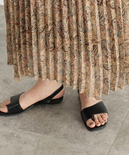 OZOC（オゾック）の「[洗える]総柄プリーツスカート（スカート・レディース・カーキ(127)/ベージュ(152)・38(M)）」の7枚目の写真