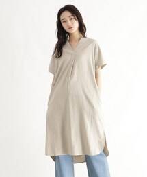 OZOC | [洗える]麻混カフタンワンピース(ワンピース/ドレス)