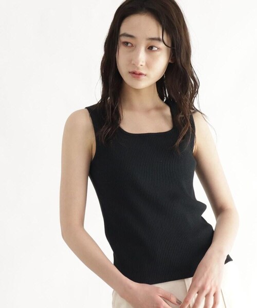 OZOC（オゾック）の「[洗える]GIZA COTTON 2wayリブインナー（トップス・レディース・ライトベージュ(051)/ブラウン(042)/オリーブグリーン(026)/ブラック(019)・26(S)/38(M)/50(L)）」の4枚目の写真