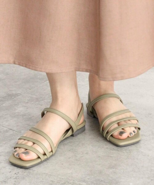OZOC（オゾック）の「ナローコードサンダル（その他・レディース・ブラック(019)/ベージュ(052)/カーキ(027)・35(23.5cm)/45(24.5cm)）」の3枚目の写真
