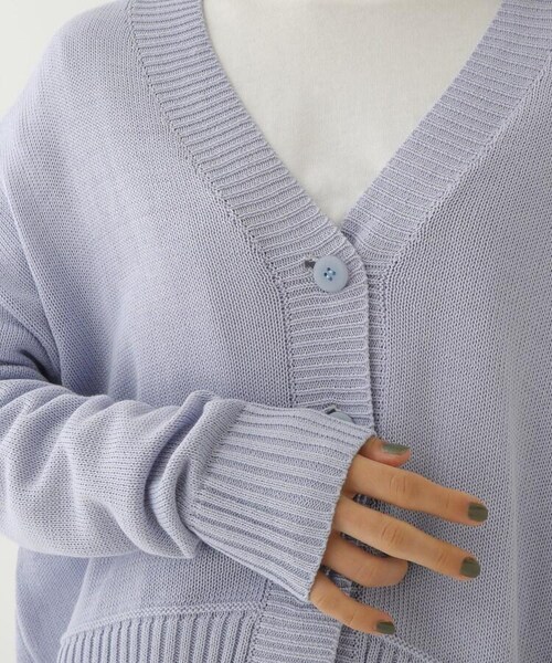 OZOC（オゾック）の「[洗える]ショートカーディガン（トップス・レディース・オフホワイト(003)/ベージュ(052)/パープル(080)・38(M)）」の8枚目の写真