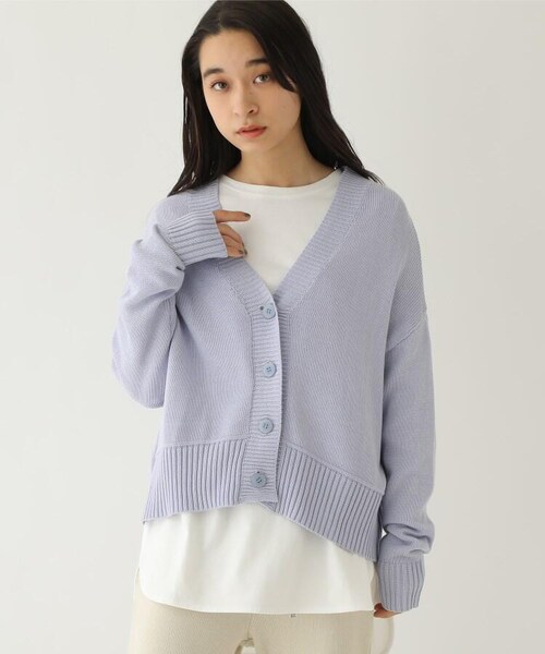 OZOC（オゾック）の「[洗える]ショートカーディガン（トップス・レディース・オフホワイト(003)/ベージュ(052)/パープル(080)・38(M)）」の4枚目の写真