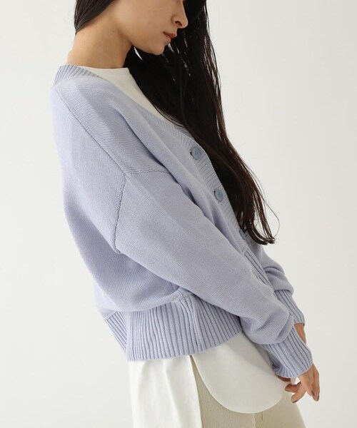 OZOC（オゾック）の「[洗える]ショートカーディガン（トップス・レディース・オフホワイト(003)/ベージュ(052)/パープル(080)・38(M)）」の5枚目の写真