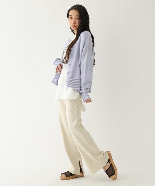 OZOC（オゾック）の「[洗える]ショートカーディガン（トップス・レディース・オフホワイト(003)/ベージュ(052)/パープル(080)・38(M)）」の21枚目の写真