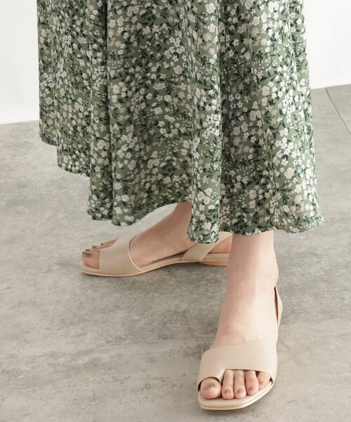 OZOC（オゾック）の「[洗える]プチフラワーマーメイドロングスカート（スカート・レディース・グリーン(122)/ナチュラル(150)・38(M)）」の10枚目の写真