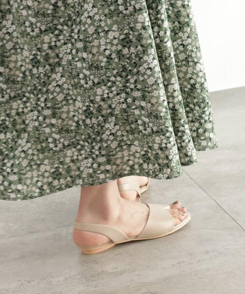 OZOC（オゾック）の「[洗える]プチフラワーマーメイドロングスカート（スカート・レディース・グリーン(122)/ナチュラル(150)・38(M)）」の9枚目の写真