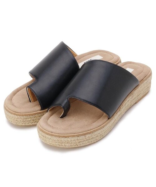 OZOC（オゾック）の「フワ底ジュートサンダル（その他・レディース・アイボリー(004)/ブラック(019)・35(23.5cm)/45(24.5cm)）」の3枚目の写真