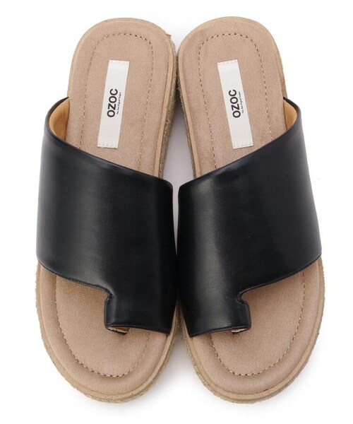 OZOC（オゾック）の「フワ底ジュートサンダル（その他・レディース・アイボリー(004)/ブラック(019)・35(23.5cm)/45(24.5cm)）」の6枚目の写真