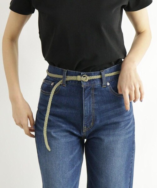 OZOC（オゾック）の「サークルバックルメッシュベルト（ファッション雑貨・レディース・キャメル(041)/カーキ(027)・00）」の2枚目の写真