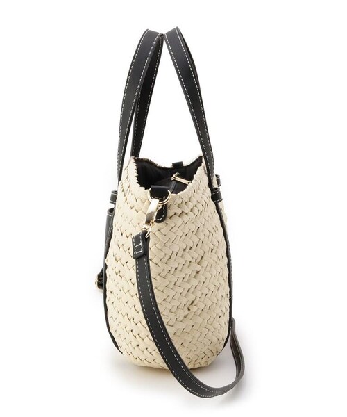 OZOC（オゾック）の「配色ペーパートートバッグ（バッグ・レディース・ブラック(519)/ブラウン(542)・00）」の5枚目の写真