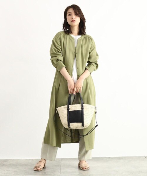 OZOC（オゾック）の「配色ペーパートートバッグ（バッグ・レディース・ブラック(519)/ブラウン(542)・00）」の10枚目の写真