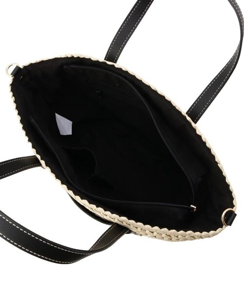 OZOC（オゾック）の「配色ペーパートートバッグ（バッグ・レディース・ブラック(519)/ブラウン(542)・00）」の7枚目の写真