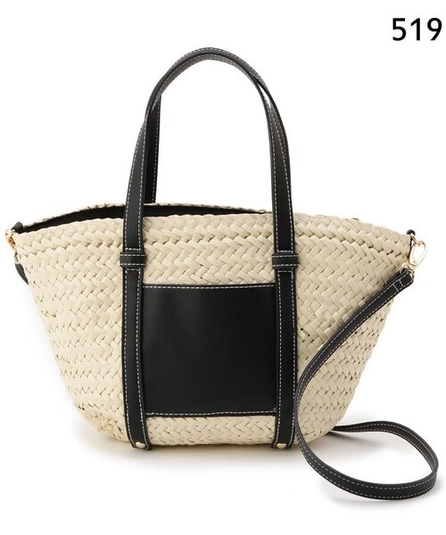 OZOC（オゾック）の「配色ペーパートートバッグ（バッグ・レディース・ブラック(519)/ブラウン(542)・00）」の3枚目の写真